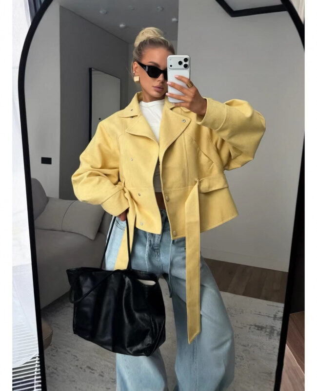 The Oceane Faux Suede Biker Jacket – La Rose Couture Coats & Jackets