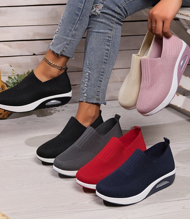 The Pauline Flyknit Air Walking Sneakers Detail – La Rose Couture Shoes & Footwear