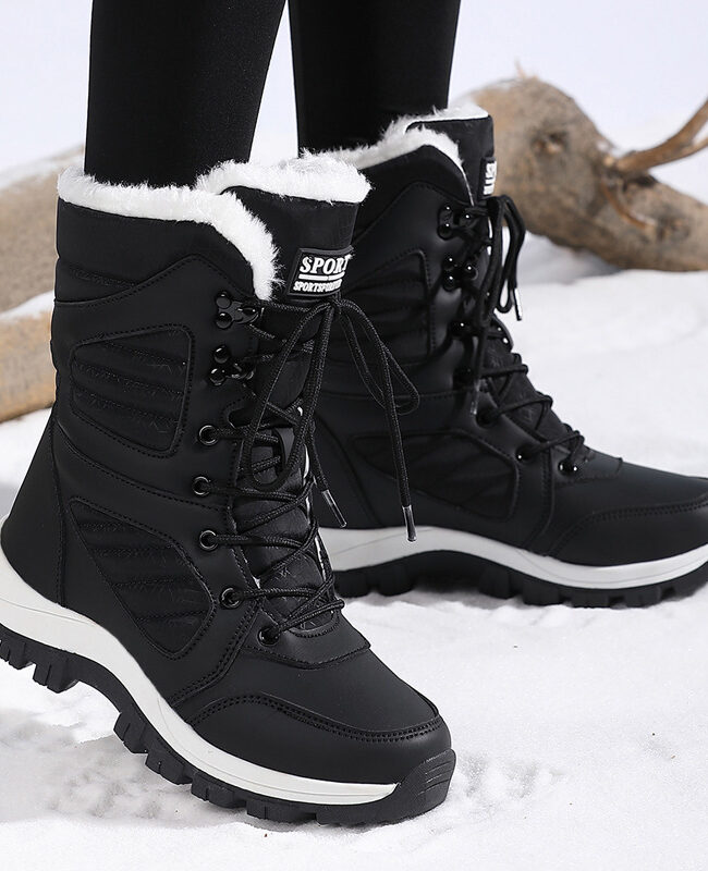 The Nathalie Warm Fleece Lined Snow Boots Detail – La Rose Couture Shoes & Footwear