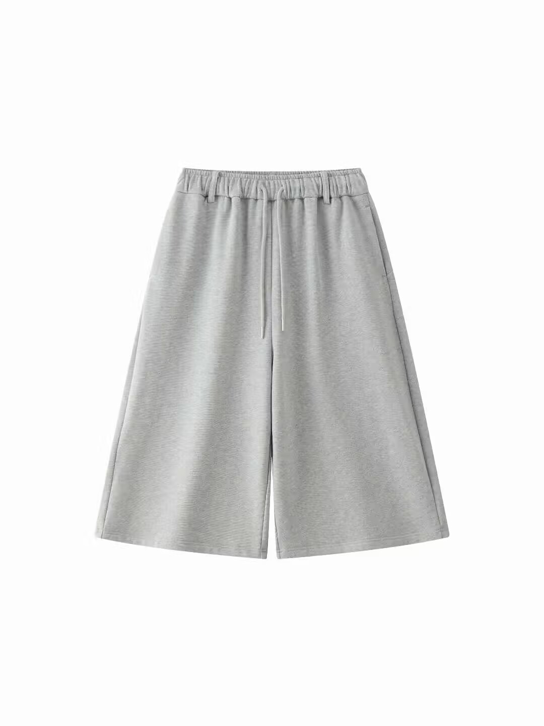 Knitted Cropped Pants Loose Fit Elastic Waist Casual Pants - Image 5