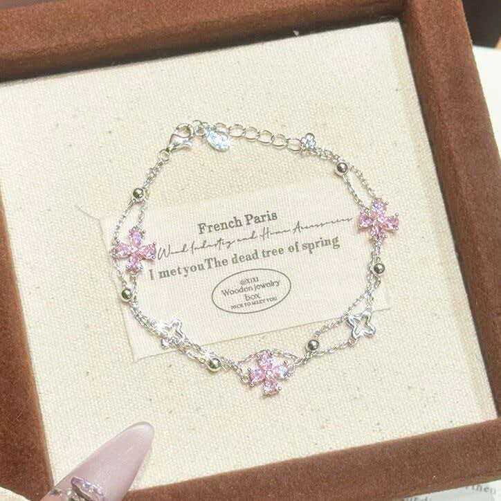 Four Leaf Clover Stackable Bracelet - Image 4