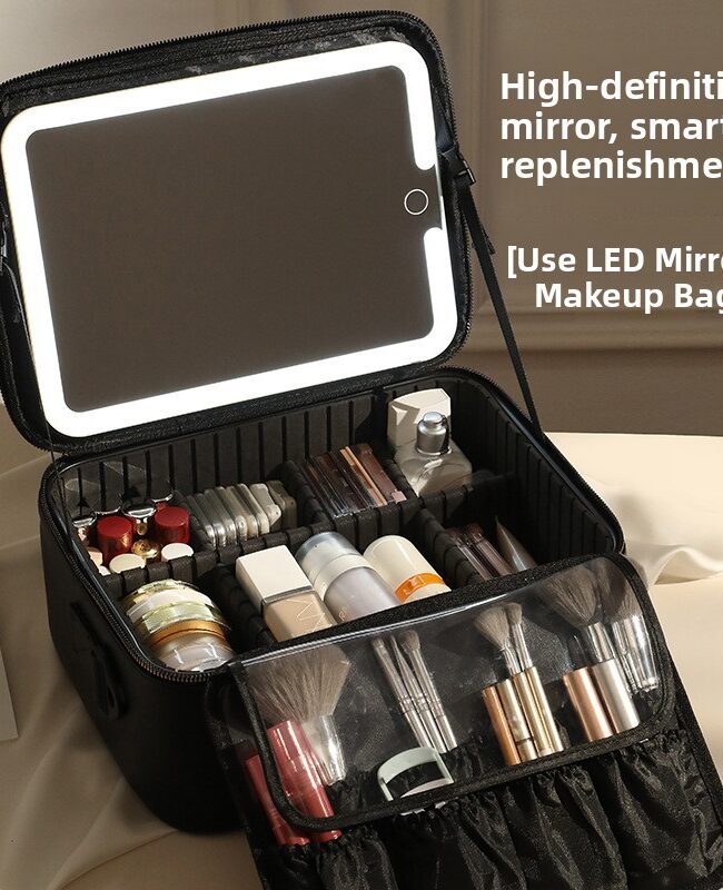 The Dorothee Led Light Makeup Box with Mirror – La Rose Couture Handbags & Clutches