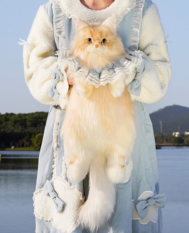 The Adele Maine Coon Cat Plush Backpack Doll Detail – La Rose Couture Handbags & Clutches