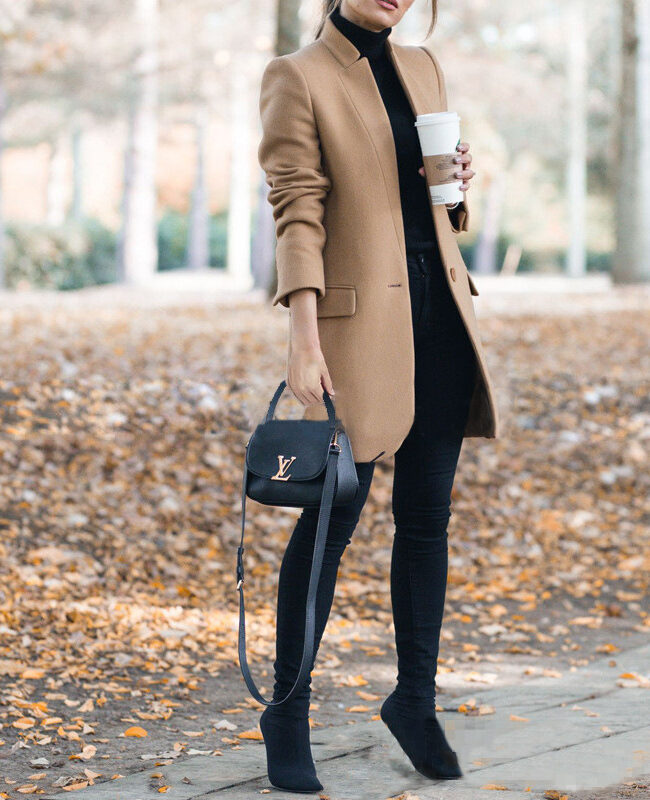 The Adrienne Stand Collar Wool Blend Coat Detail – La Rose Couture Coats & Jackets