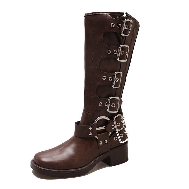 Western cowboy boots - leather long boots for autumn and winter - Image 4