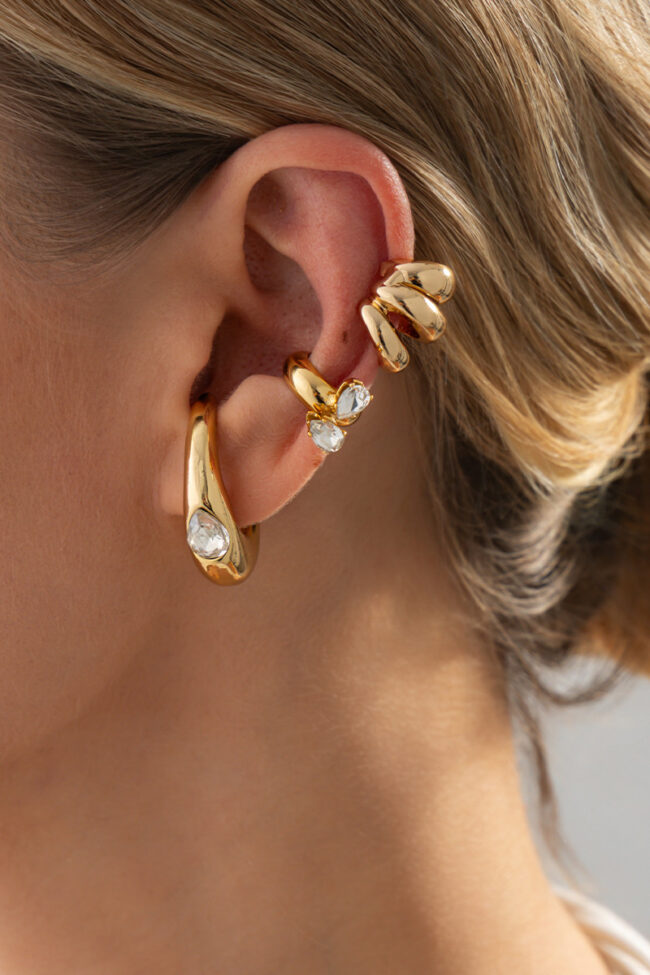 Metal Polished Waterdrop Earrings Detail – La Rose Couture Jewellery & Accessories