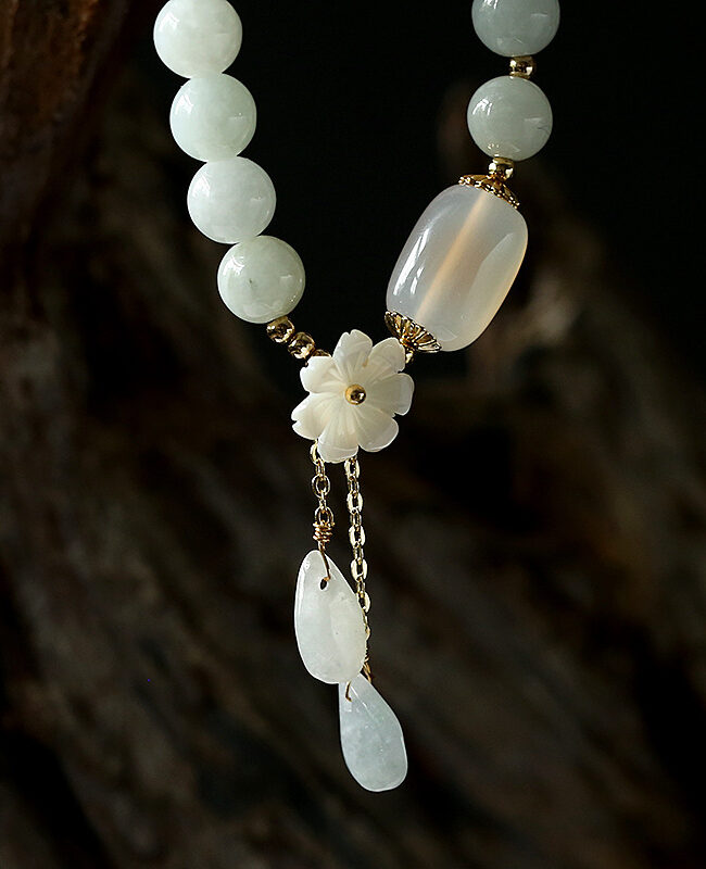 The Prudence Natural Jade Bracelet 14k Package Gold Detail – La Rose Couture Jewellery & Accessories