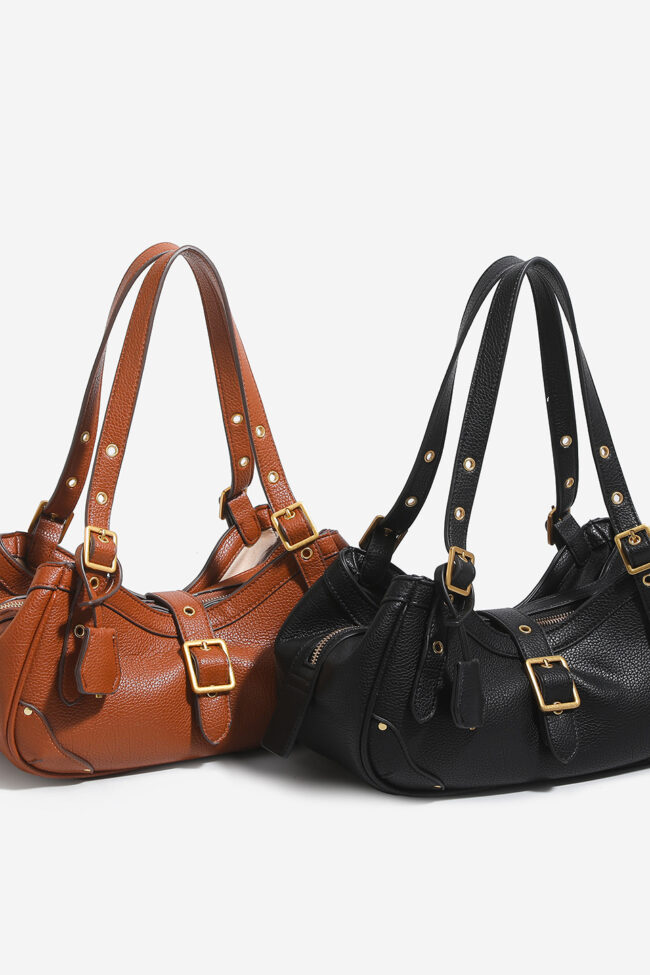 The Marine Retro Cowhide Saddle Shoulder Bag Detail – La Rose Couture Handbags & Clutches