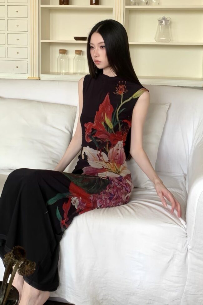 The Leonie Cheongsam Dress Detail – La Rose Couture Dresses & Gowns