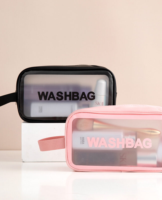 The Veronique Waterproof Transparent Pvc Toiletry Bag Detail – La Rose Couture Handbags & Clutches