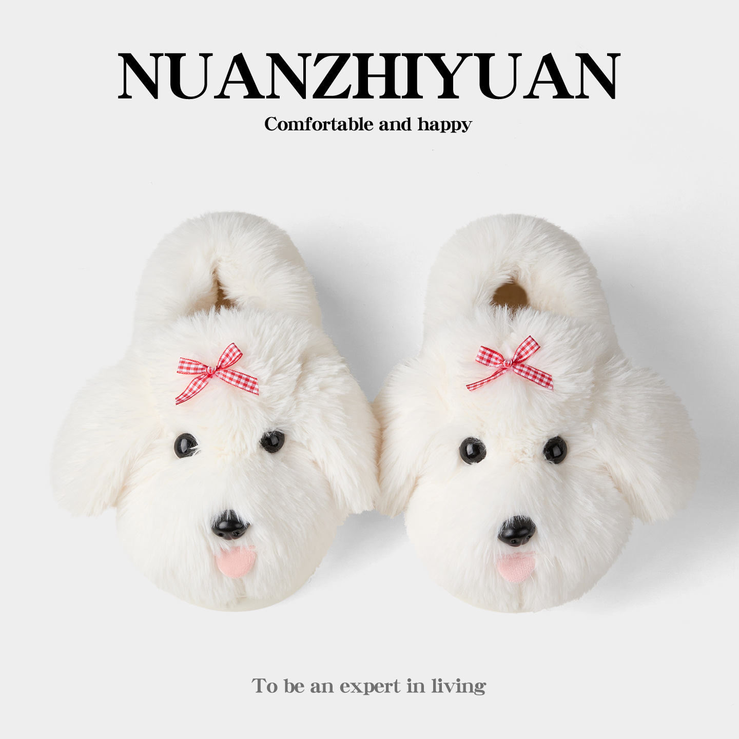 Cartoon Puppy Cotton Slippers for Women - Image 2