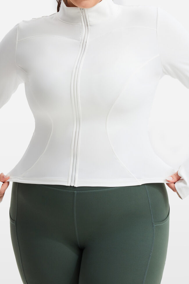 The Isaline High Elastic Sports Jacket Detail – La Rose Couture Tops & Blouses