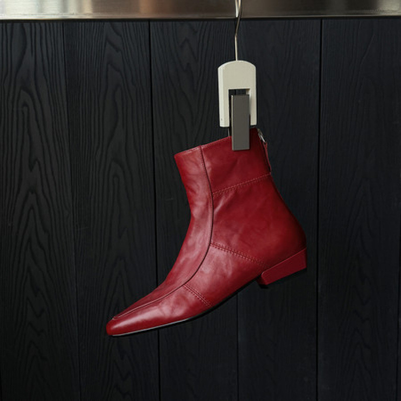 Womens Genuine Leather Square Toe Chelsea Boots - Image 2