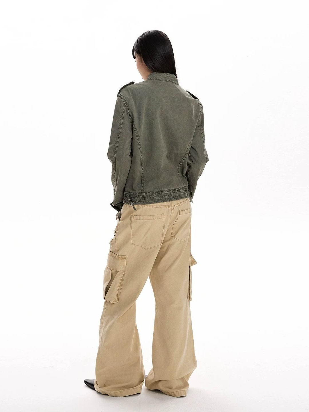 Vintage Palace Style Slim Fit Washed Denim Jacket for Women - Image 2