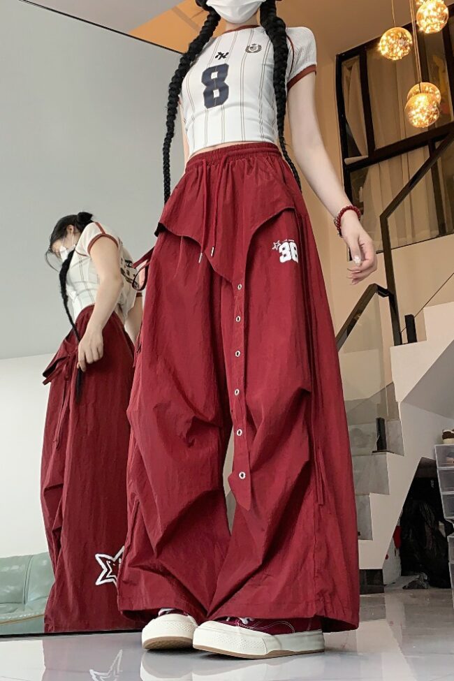 The Florine Quick Dry Wide Leg Cargo Pants – La Rose Couture Trousers & Skirts