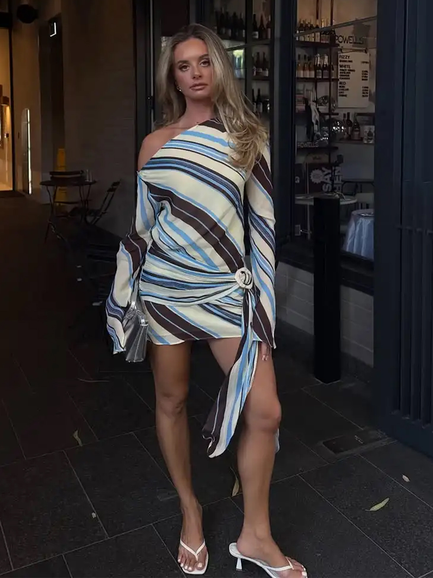 Asymmetrical Off-Shoulder Bodycon Dress