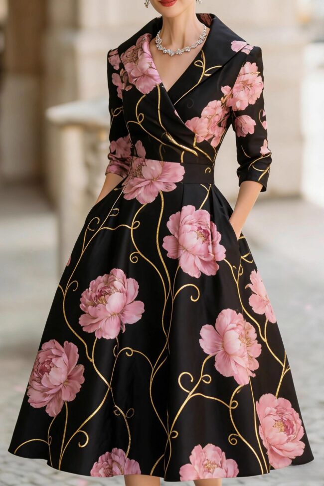 The Cyrielle Long Sleeve Dress Detail – La Rose Couture Dresses & Gowns