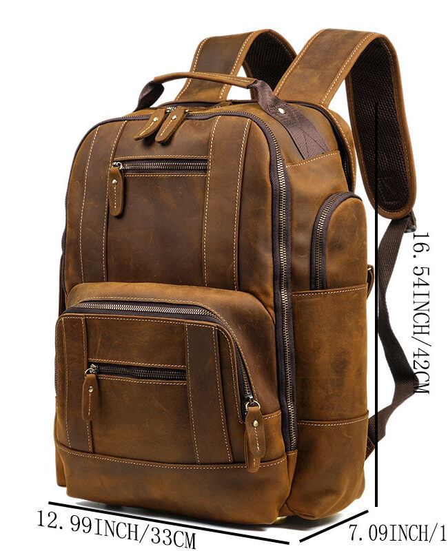 The Manon Genuine Leather 16inch Laptop Backpack Detail – La Rose Couture Handbags & Clutches