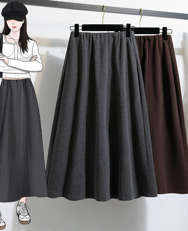 The Gisele Plus Size Acetate Wool Blend a Line Skirt with Pockets – La Rose Couture Trousers & Skirts