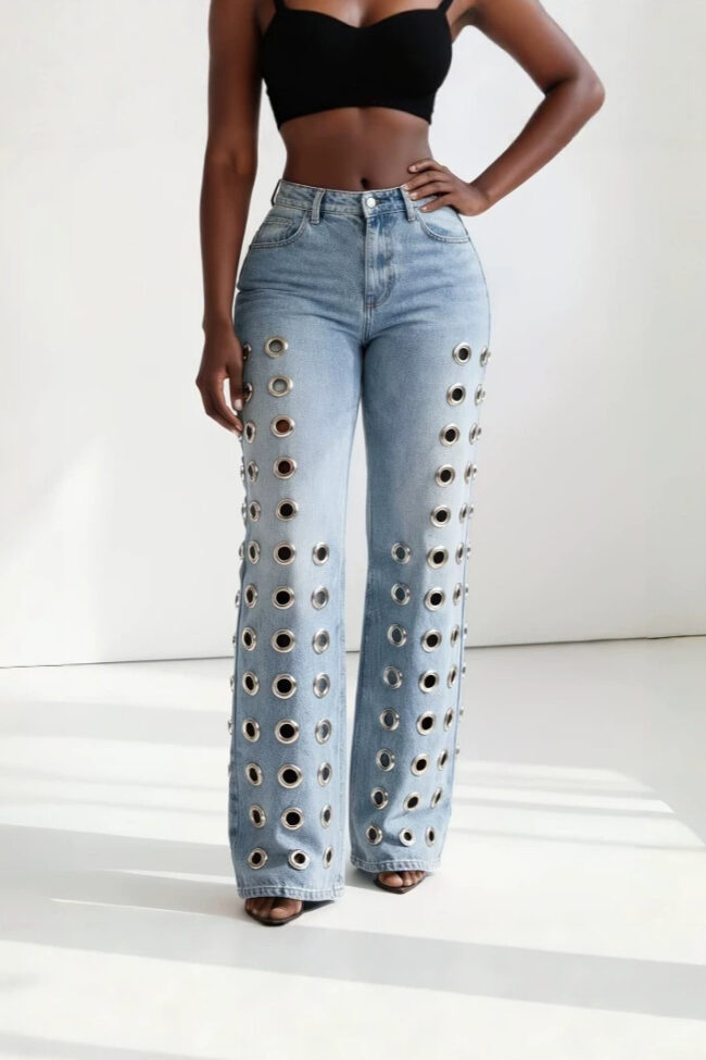 The Sixtine High Waist Straight Leg Jeans – La Rose Couture Trousers & Skirts