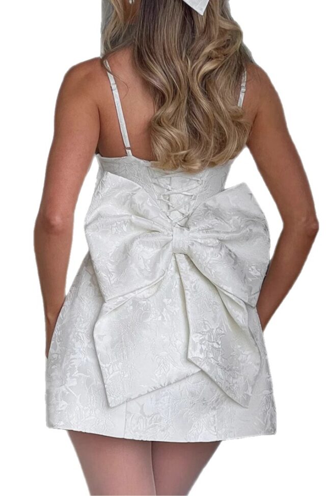 The Berenice Bow Accent Dress Detail – La Rose Couture Dresses & Gowns