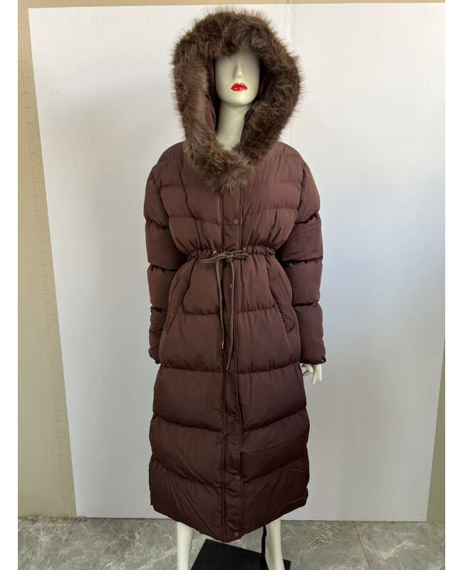 The Romane Long Hooded Cotton Coat Detail – La Rose Couture Coats & Jackets