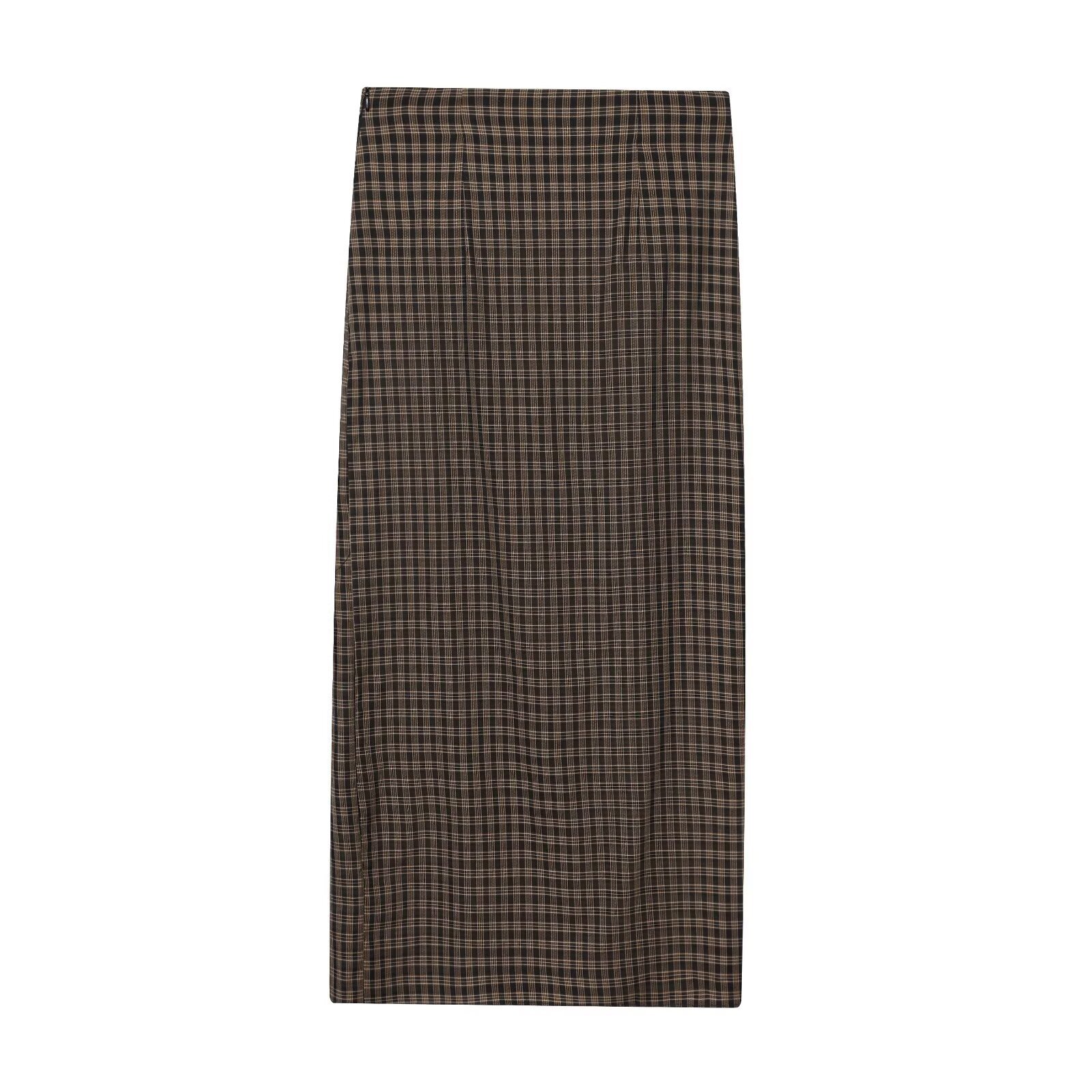 Pleated Plaid Skirt - Image 3