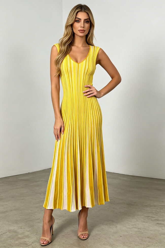 The Prudence Elegant Mature Style Commuter Long Dress Detail – La Rose Couture Dresses & Gowns