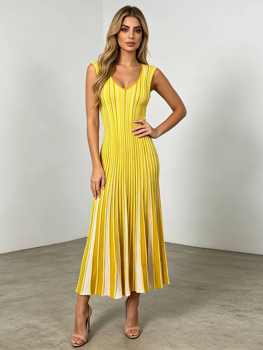 Elegant Mature Style Commuter Long Dress - Image 5