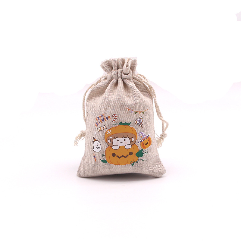 Halloween Cotton Drawstring Gift Bag - Image 3