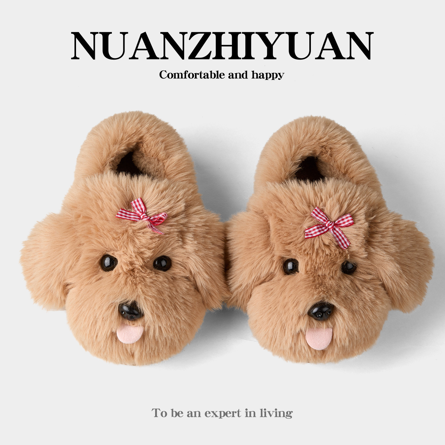 Cartoon Puppy Cotton Slippers for Women