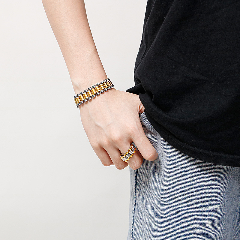 Punk Style Bracelet and Ring Set - Image 5