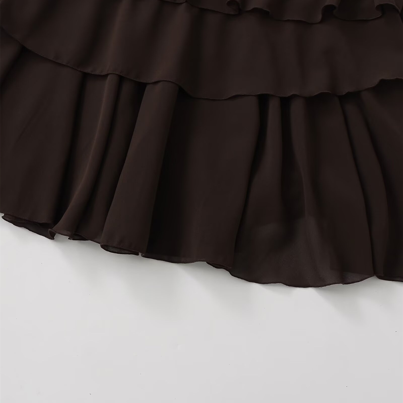 Elastic Waist Solid Color Midi Skirt - Image 2