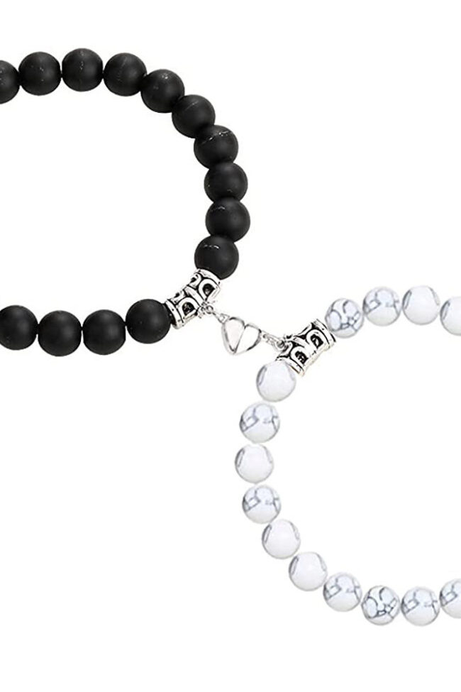 The Veronique Magnetic Heart Clasp Couple Bracelet – La Rose Couture Jewellery & Accessories