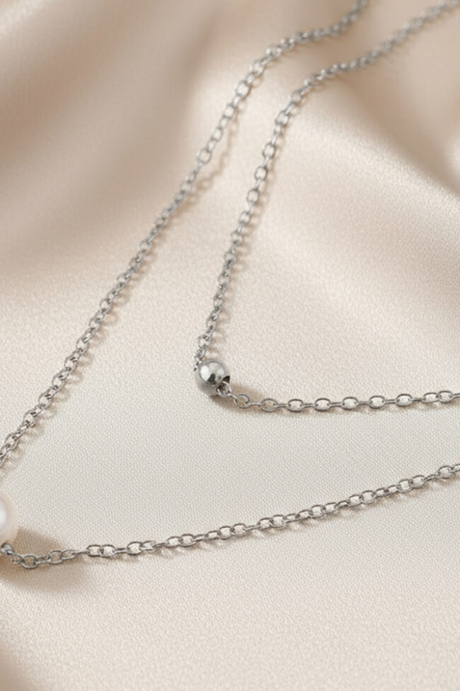 Double Layer Imitation Pearl Necklace Detail – La Rose Couture Jewellery & Accessories