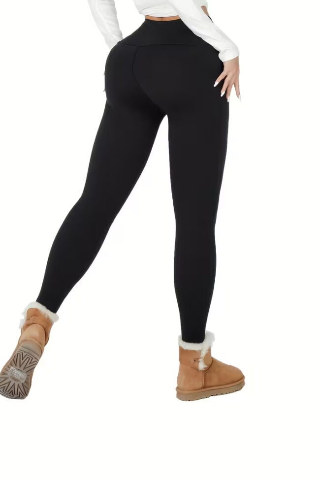 The Fleur Lambswool Fleece Lined High Waist Slim Fit Leggings Detail – La Rose Couture Trousers & Skirts