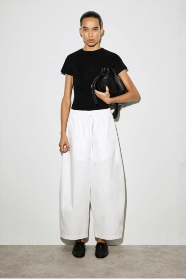 The Florine Casual Wide Leg Drawstring Pants Detail – La Rose Couture Trousers & Skirts