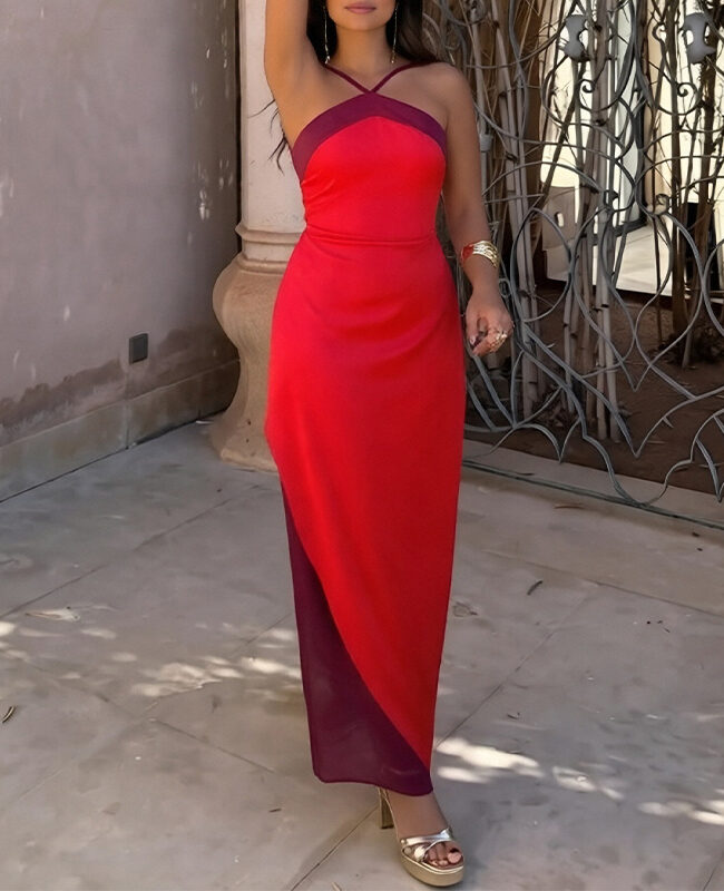The Clarisse Halter Neck Long Dress Detail – La Rose Couture Dresses & Gowns