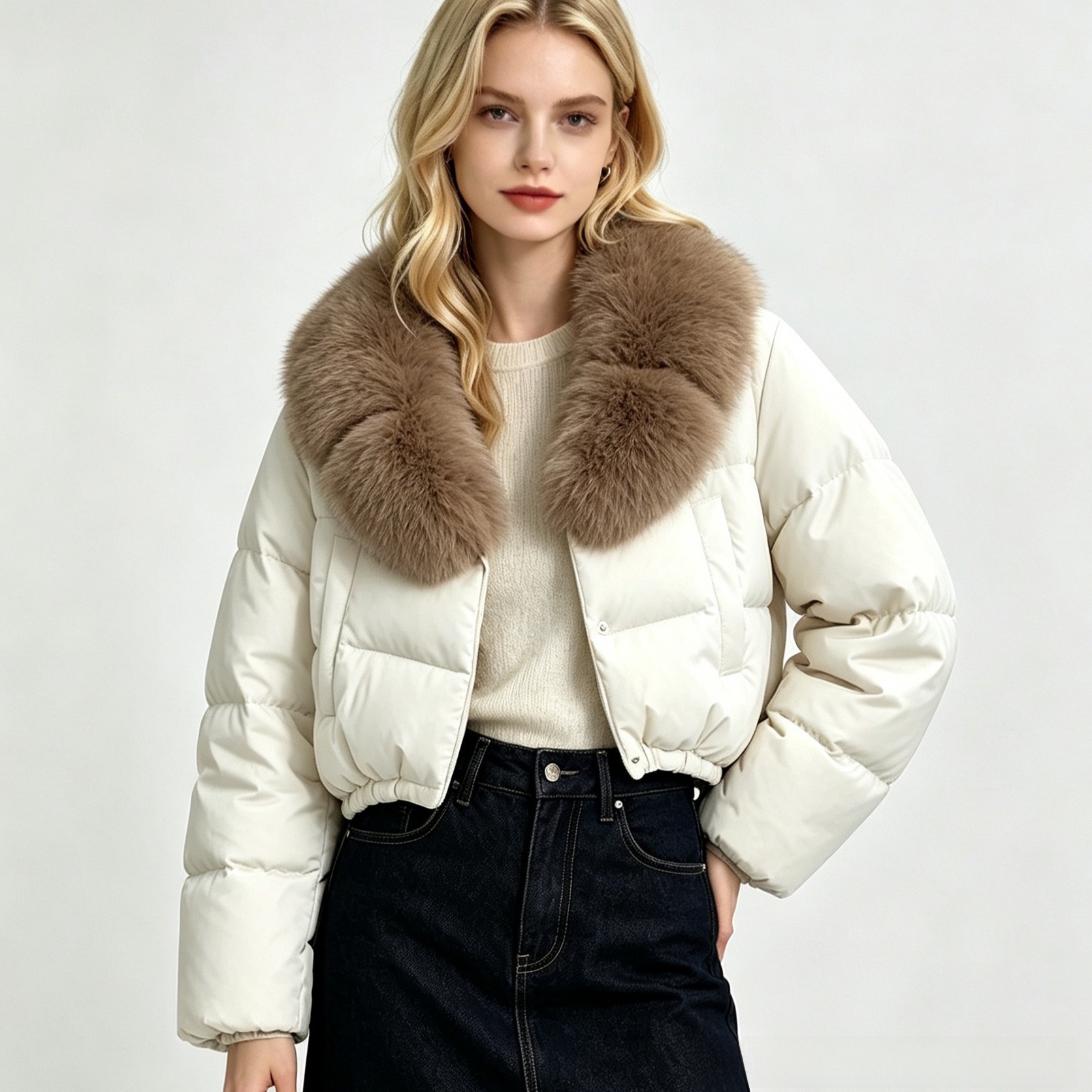 women's short stylish warm down jacket - Image 4