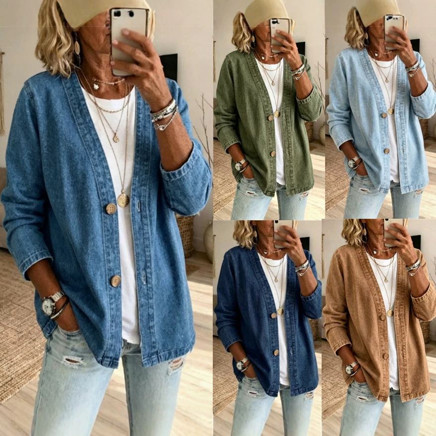 Denim Jacket Casual Long Sleeve
