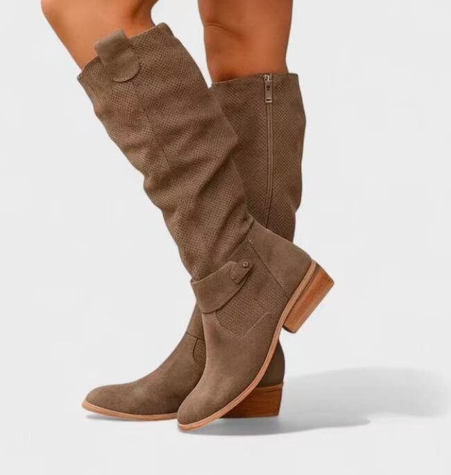 The Beatrice Side Zipper Burnout High Top ’s Boots Detail – La Rose Couture Shoes & Footwear