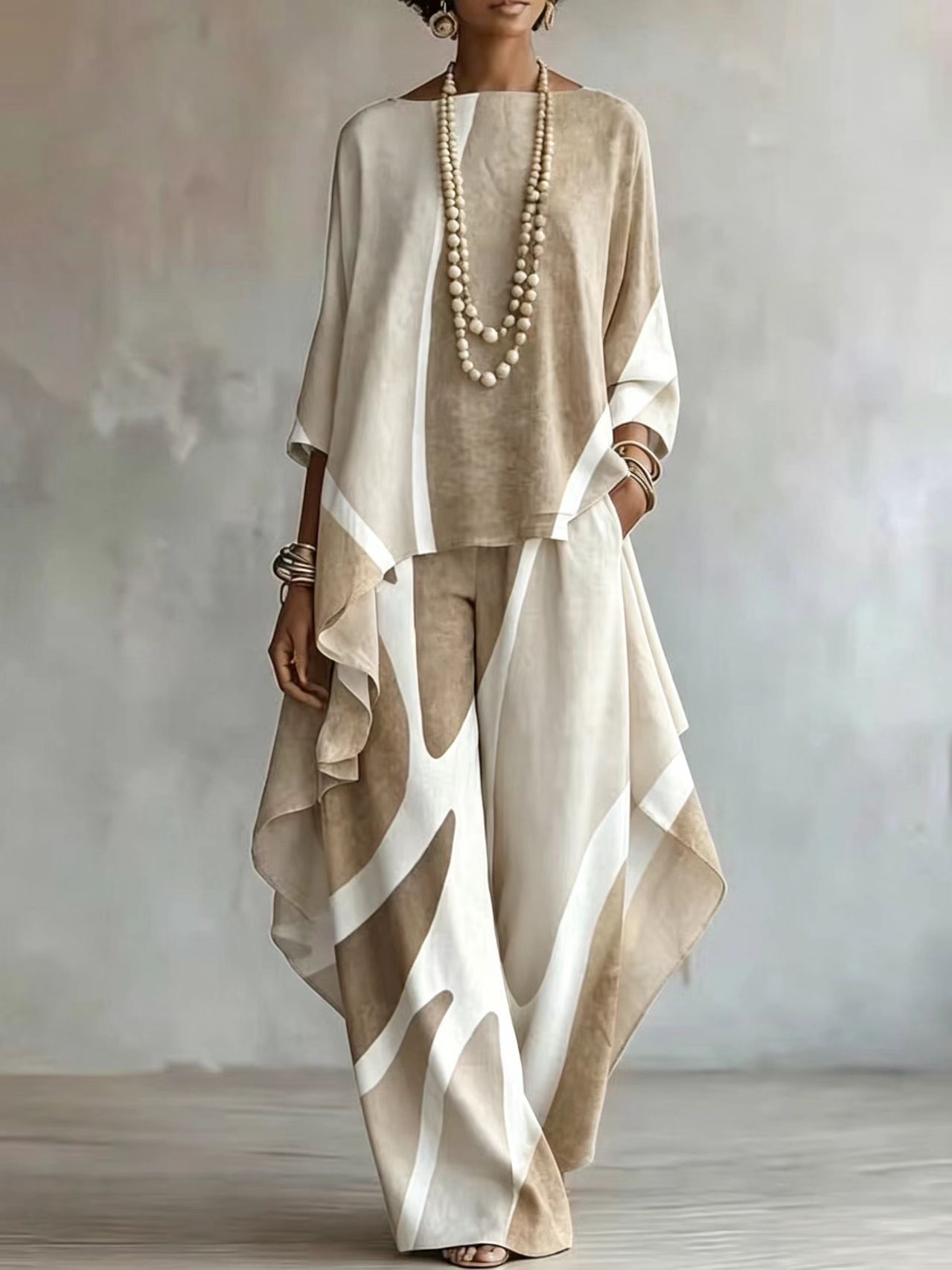 Geometric Print Two Piece Set - Image 5