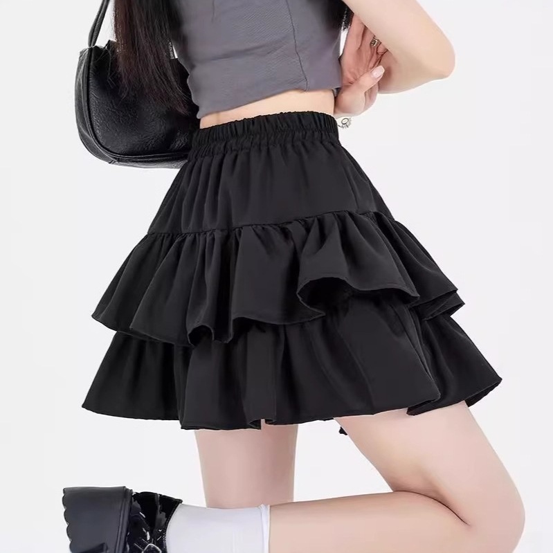 Womens High Waist Flared Short Skirt