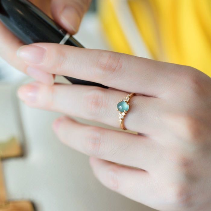 Adjustable Chalcedony Diamond Ring - Image 5