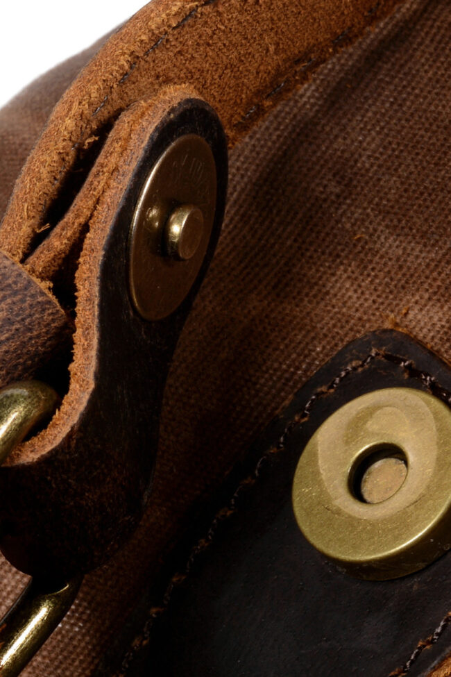 The Fabienne Casual European and American Student Vintage Oil Wax Canvas Backpack Detail – La Rose Couture Handbags & Clutches
