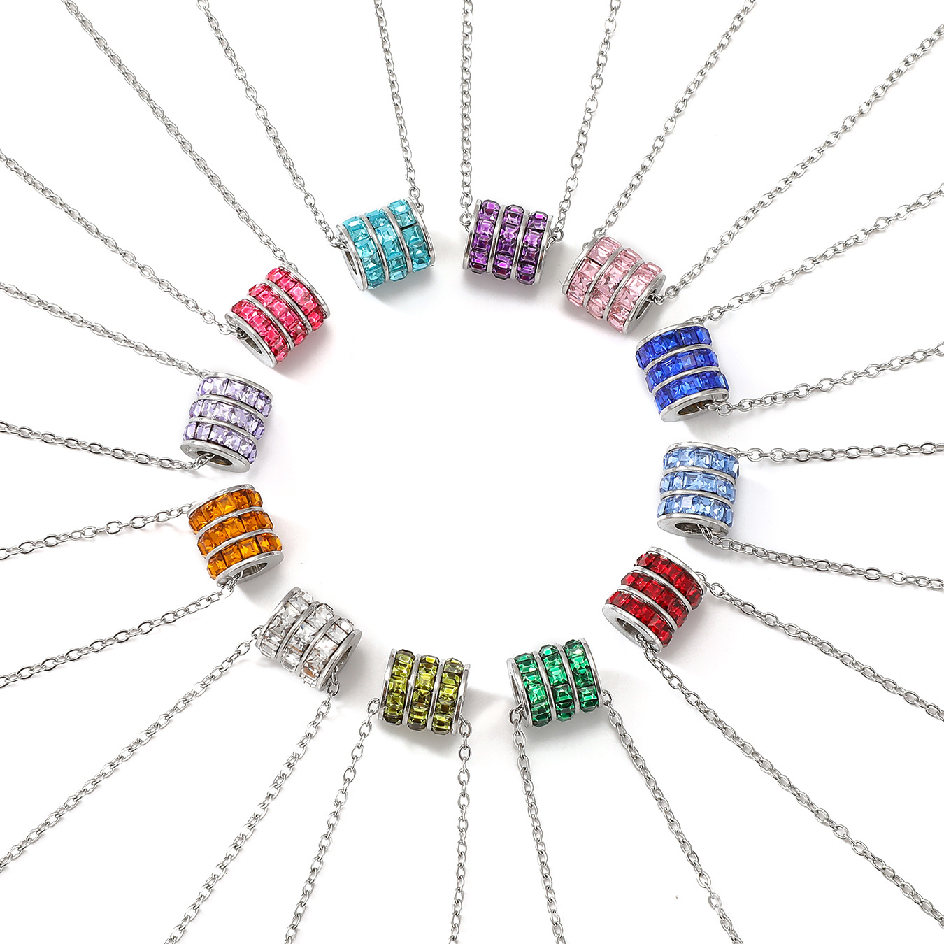 Birthstone Stainless Steel Adjustable Necklace - Image 4
