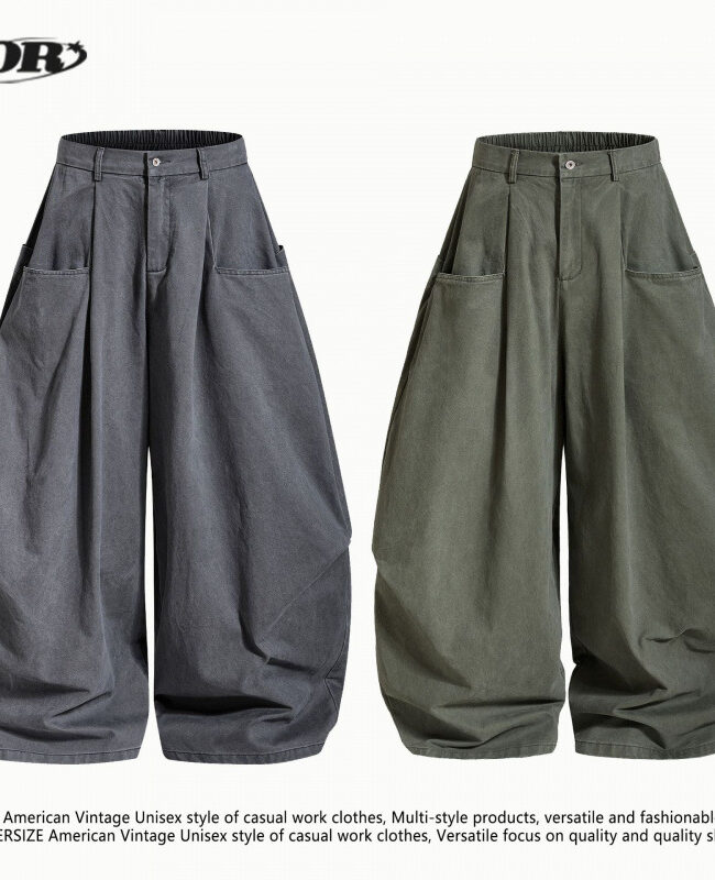 The Genevieve and Loose and Wide Legged Curved Knife Style Work Pants – La Rose Couture Trousers & Skirts