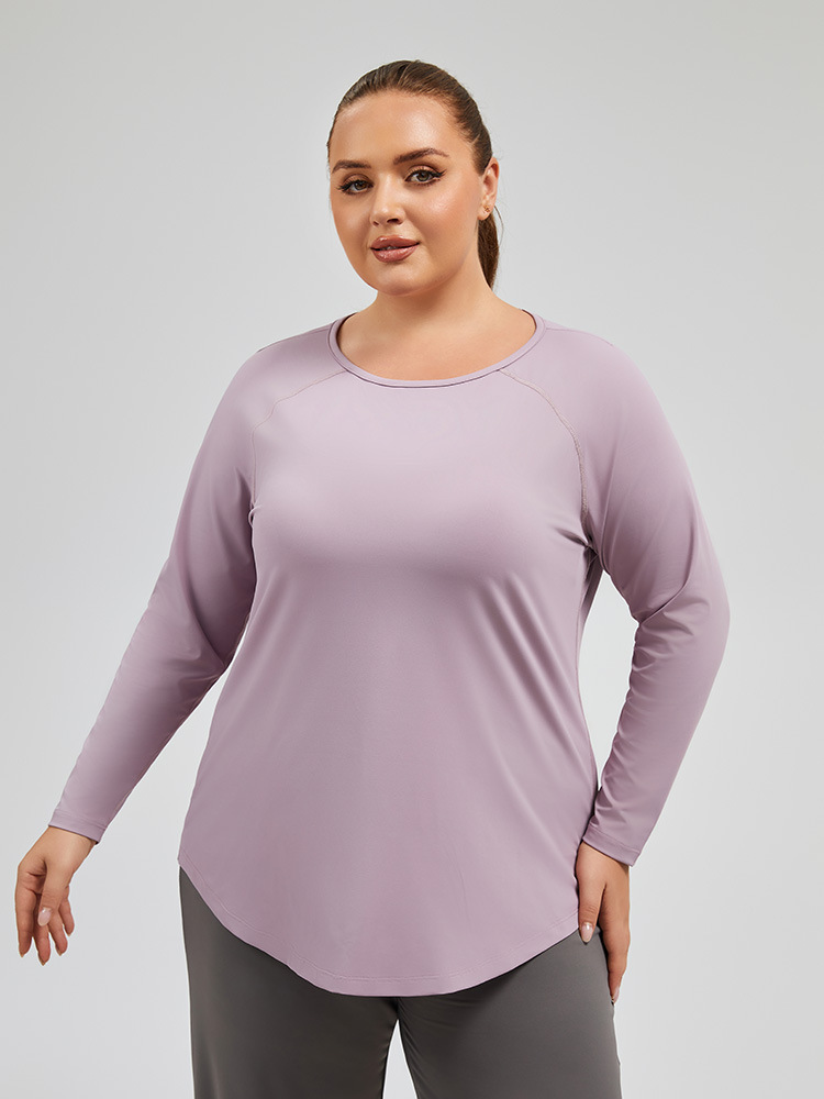 Loose Mesh Yoga Cover-Up Long Sleeve Top