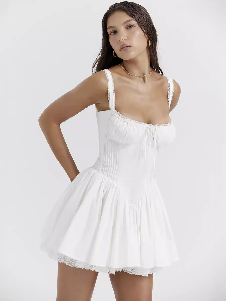 Lace Stitching Slip Dress