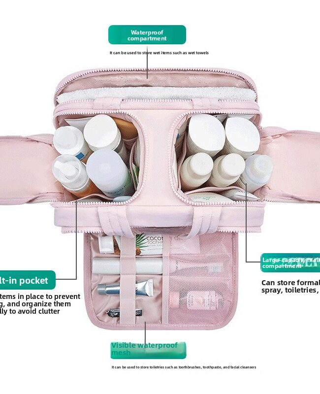 The Pascaline Partitioned Makeup Storage Bag with Wide Opening Detail – La Rose Couture Handbags & Clutches